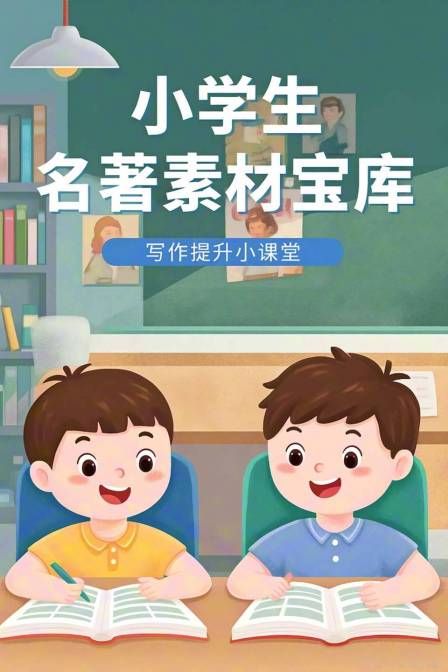 小学生名著素材宝库:写作提升小课堂海报
