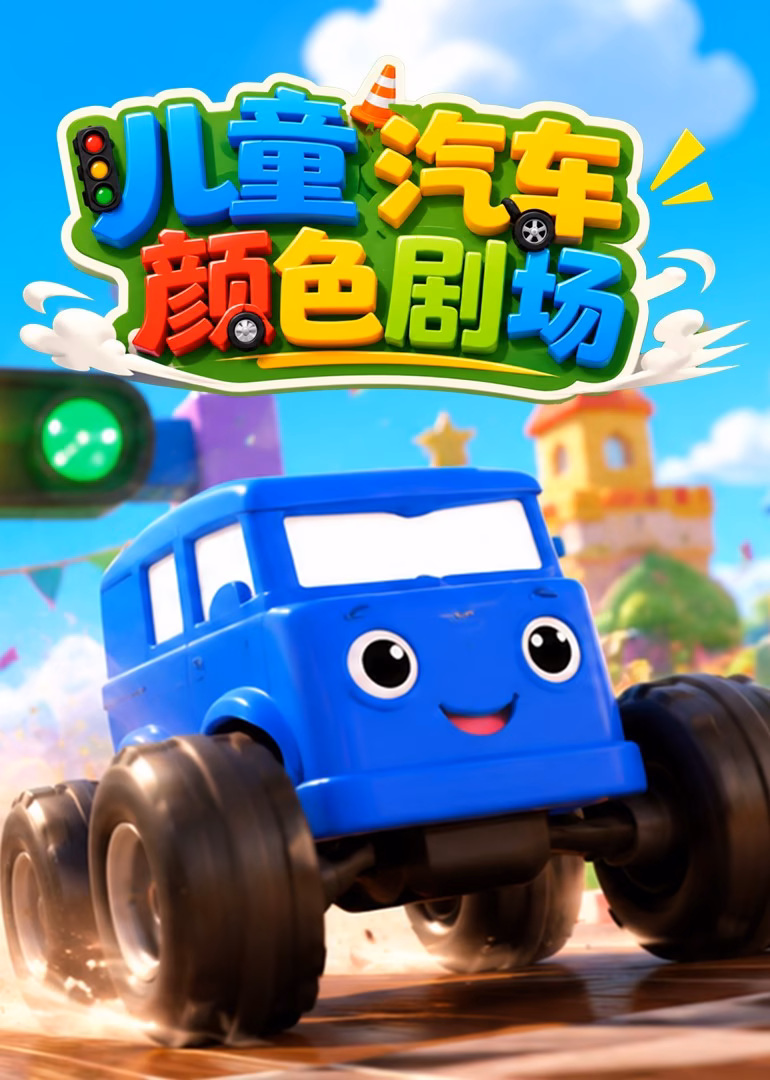 儿童汽车颜色剧场海报
