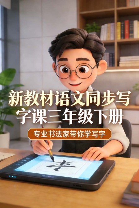 新教材语文同步写字课三年级下册海报
