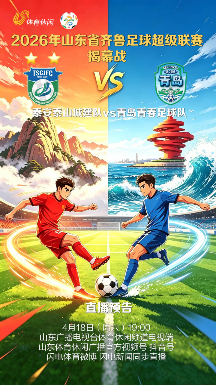 20260801赛季山东省齐鲁足球超级联赛第12轮全场回放:滨州创新队vs日照队(2026)海报
