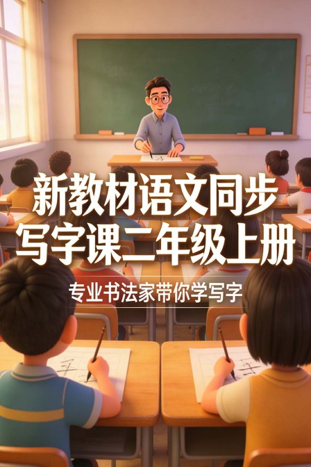 新教材语文同步写字课二年级上册海报