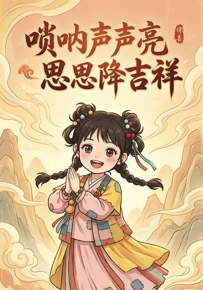 唢呐声声亮,思思降吉祥海报