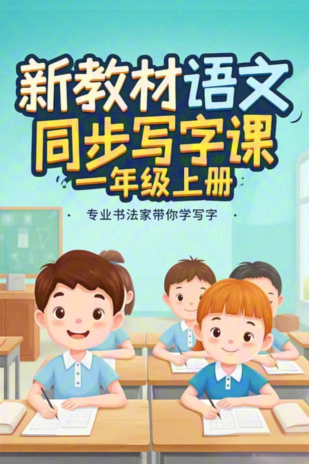 新教材语文同步写字课一年级上册海报